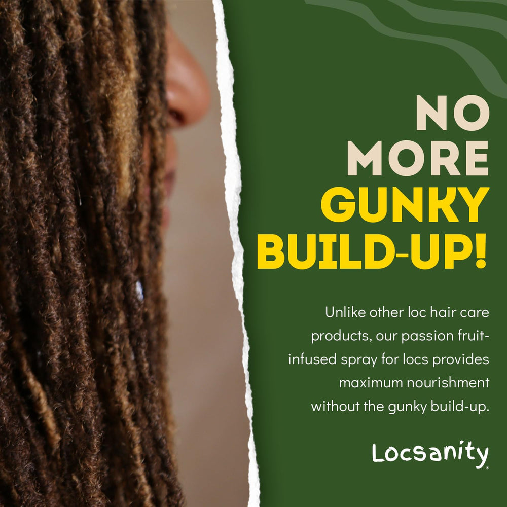 Locsanity Passion Fruit scent spray delivers a refreshing aroma while revitalizing scalp moisture.