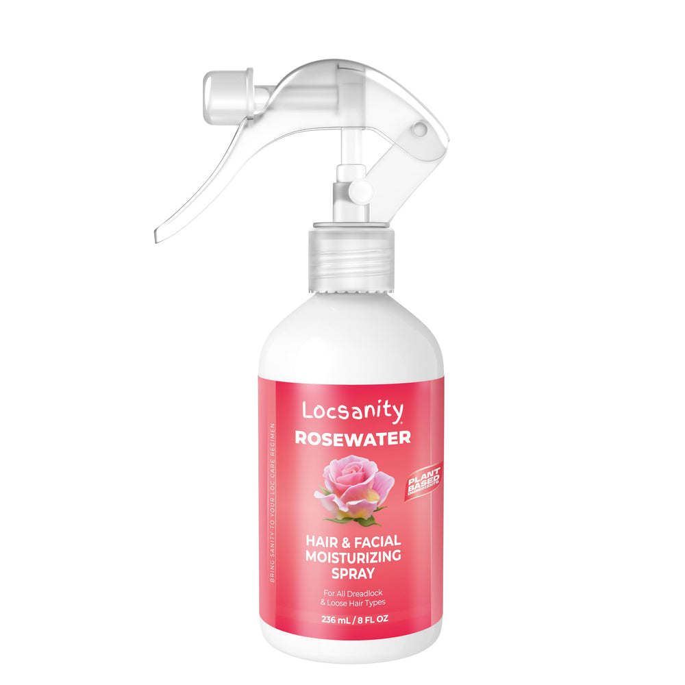 Locsanity Pure Rosewater Spray bottle with mist for on-demand hydration