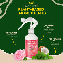 Locsanity Pure Rosewater Spray misting locs for smooth, refreshed hair