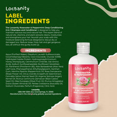 Locsanity Rosewater Peppermint 2-in-1 lather demonstrates gentle cleansing for scalp and locs.