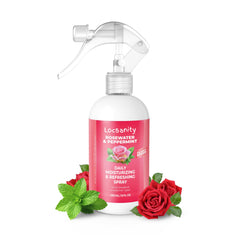 Locsanity rosewater peppermint daily spray bottle ready for use, hydrating locs