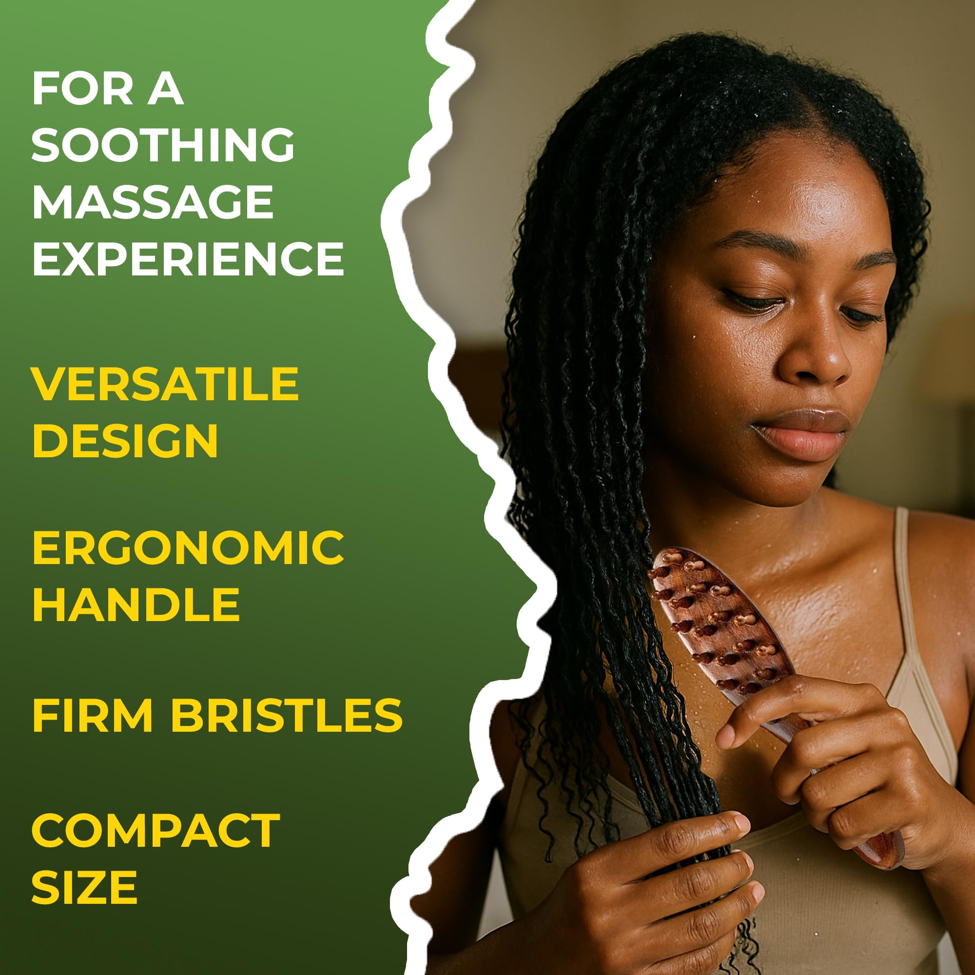 Locsanity Sandalwood Locs Brush compact travel size for on-the-go grooming.
