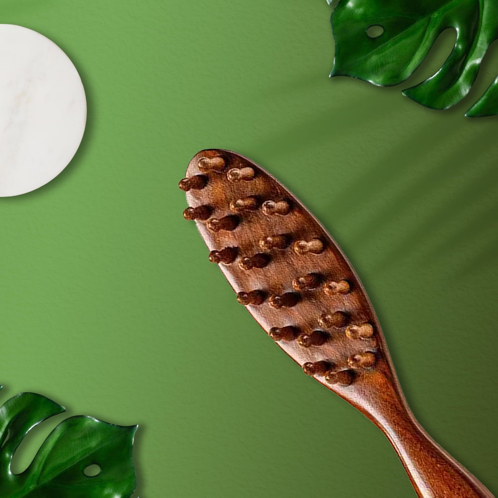 Locsanity Sandalwood Locs Brush stored in bag for easy travel grooming.