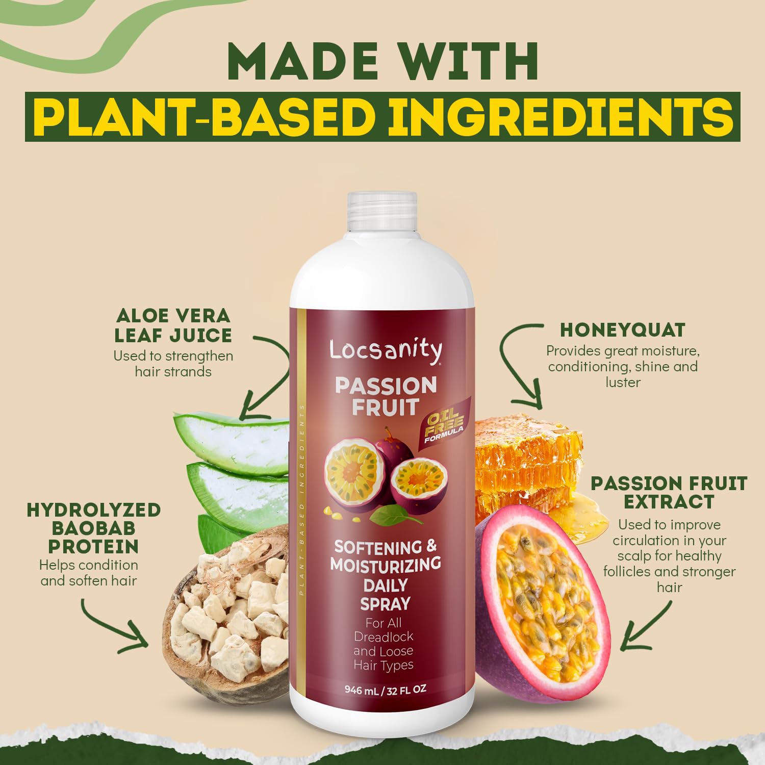 Locsanity sulfate-free cruelty-free plant-based formula for gentle scalp care.