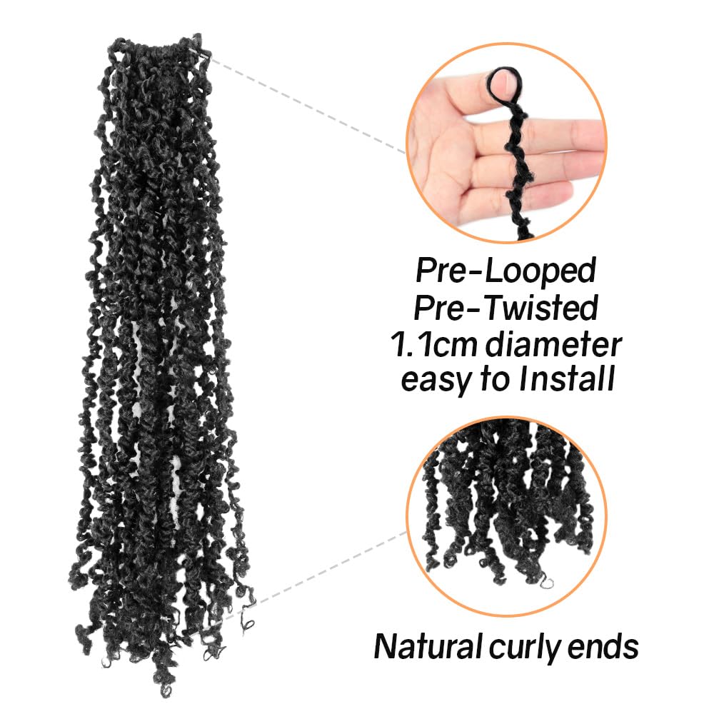 LOCSBYHAND curly-ends yanky twist close-up showing soft texture.