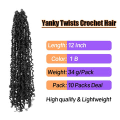LOCSBYHAND prelooped yanky twist crochet details highlight easy install.