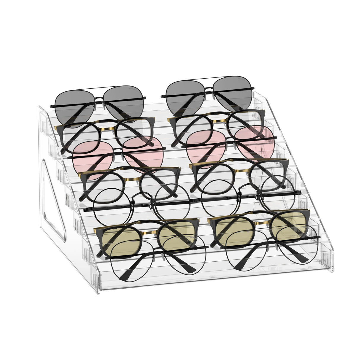 LoengMax sunglasses organizer 7-layer display shows frames clearly for easy access.