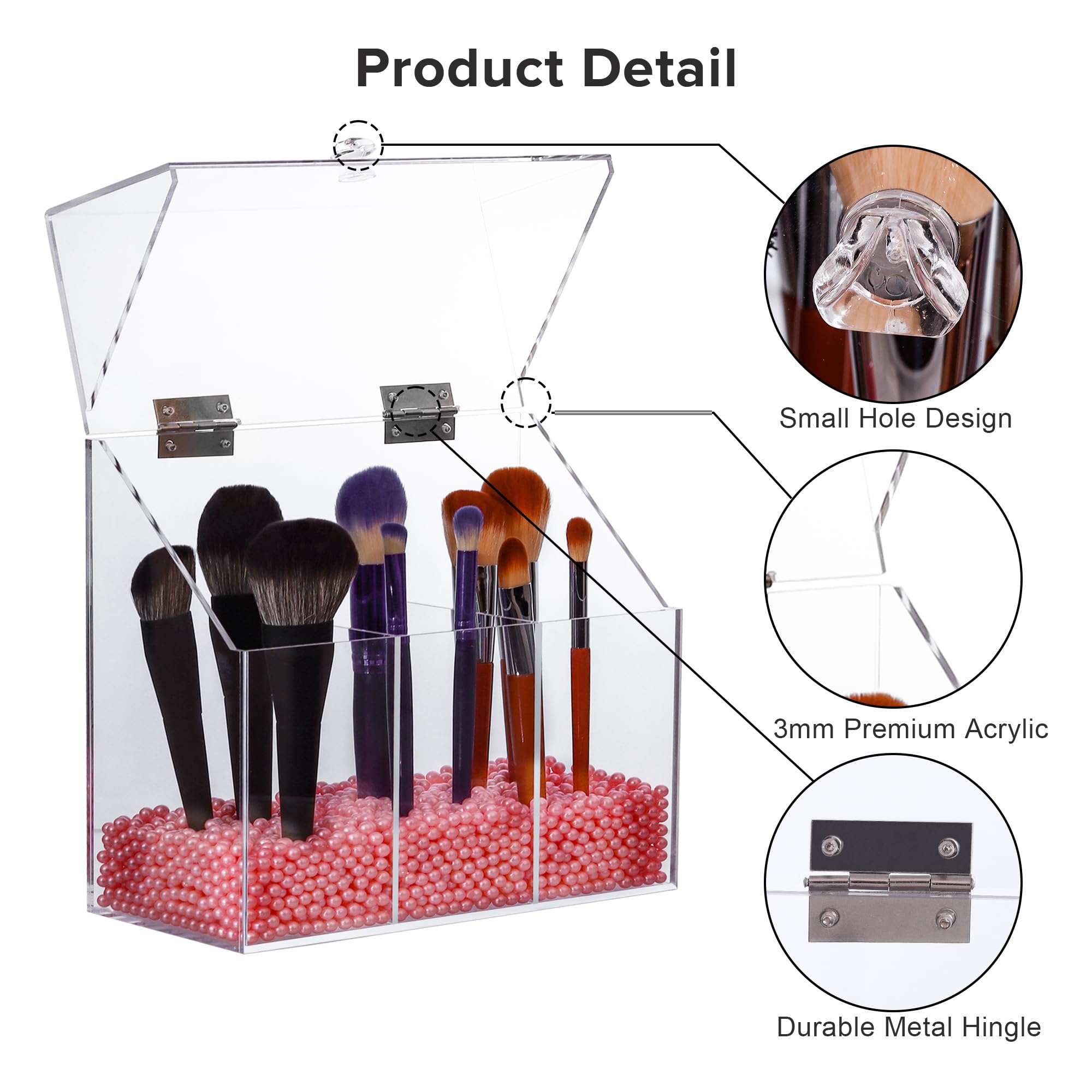 LOHRYVIO gift-ready makeup brush organizer adds stylish practicality.