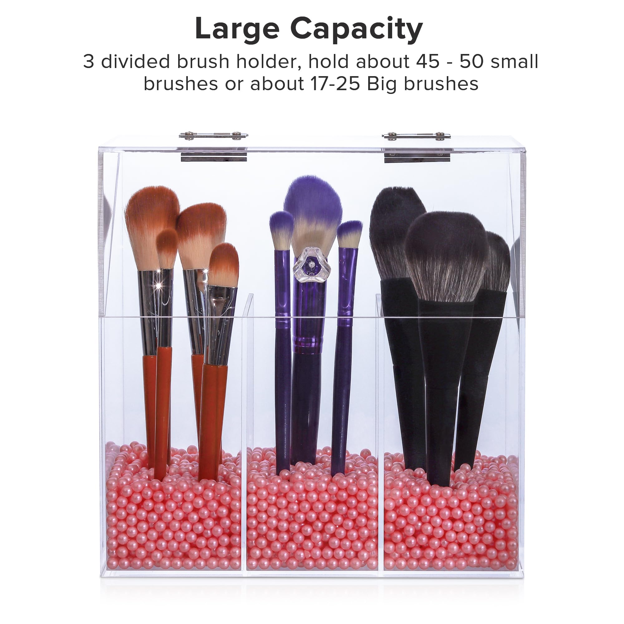 LOHRYVIO vanity storage box with cover fits on any dresser.