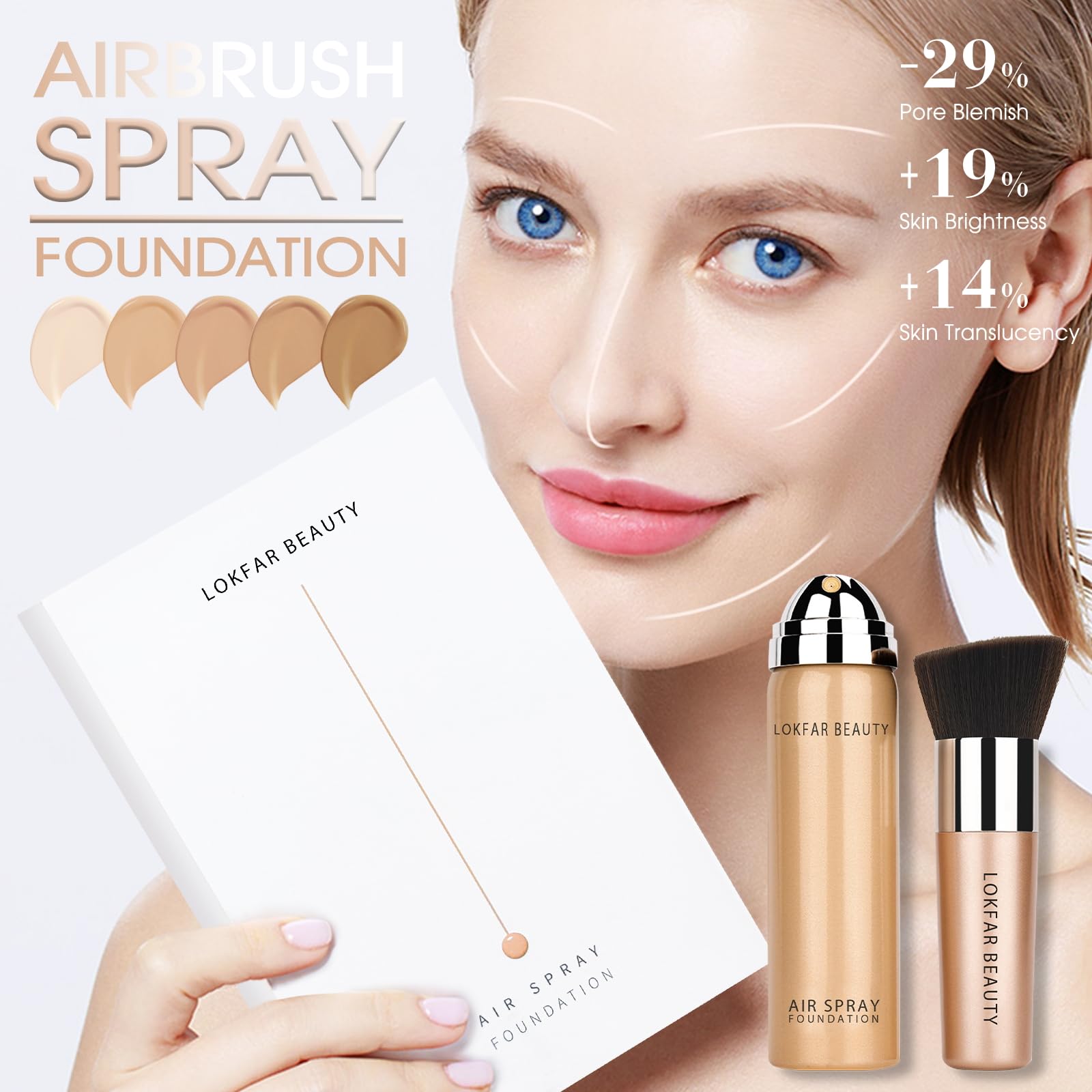 LOKFAR AirBrush brush included demonstrates easy blending for even airbrushed finish