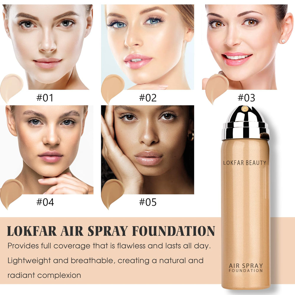 LOKFAR fundación cobertura total: oculta imperfecciones con resultado natural.