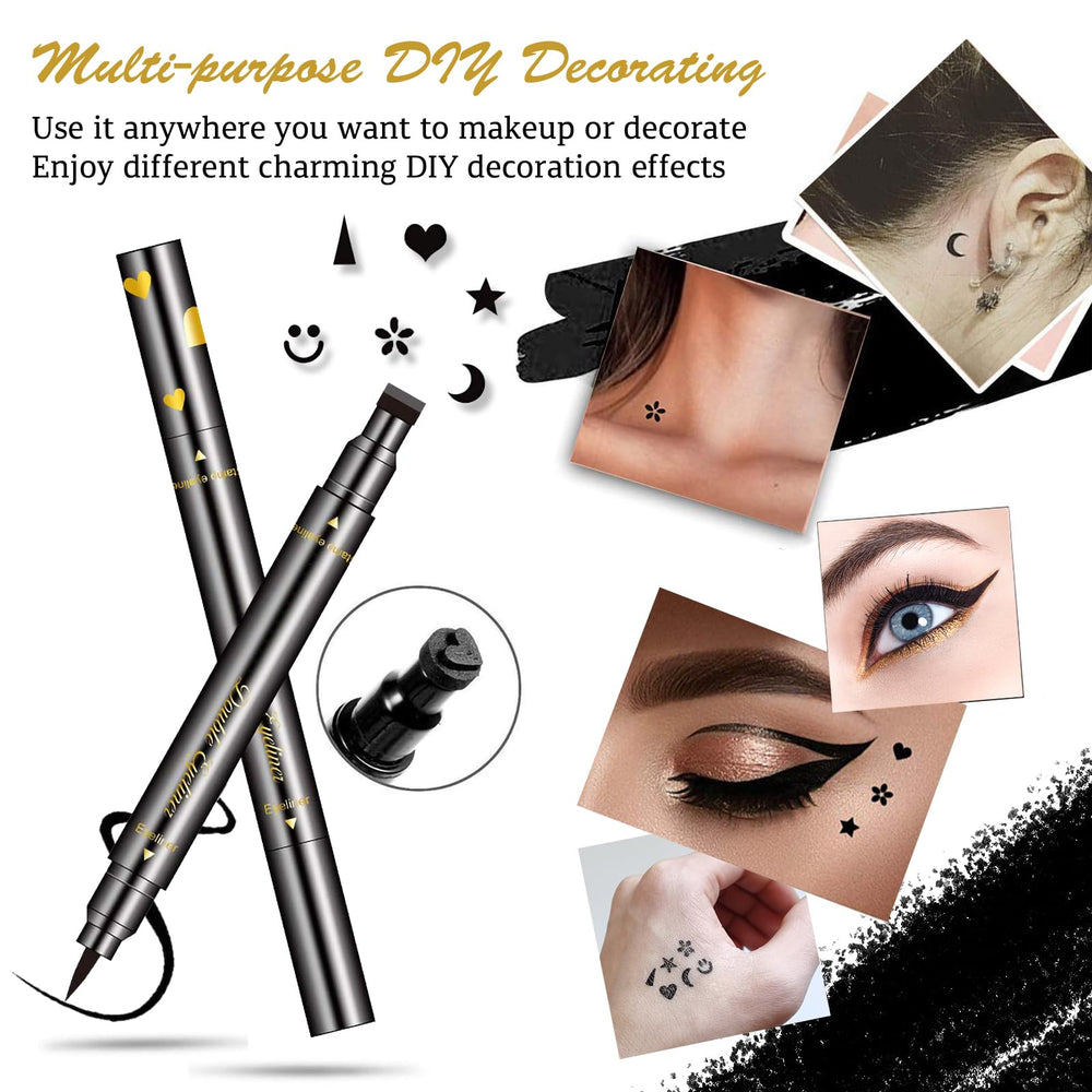 LOKFAR packaging shows the six-pattern eyeliner stamps for creative looks.