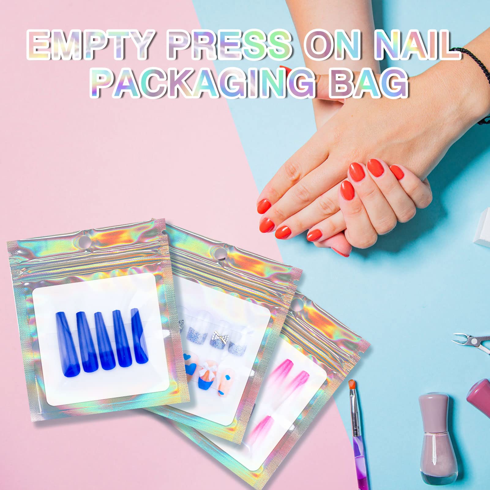 Lokyango nail display cardboards white to organize pressed-on nails neatly.