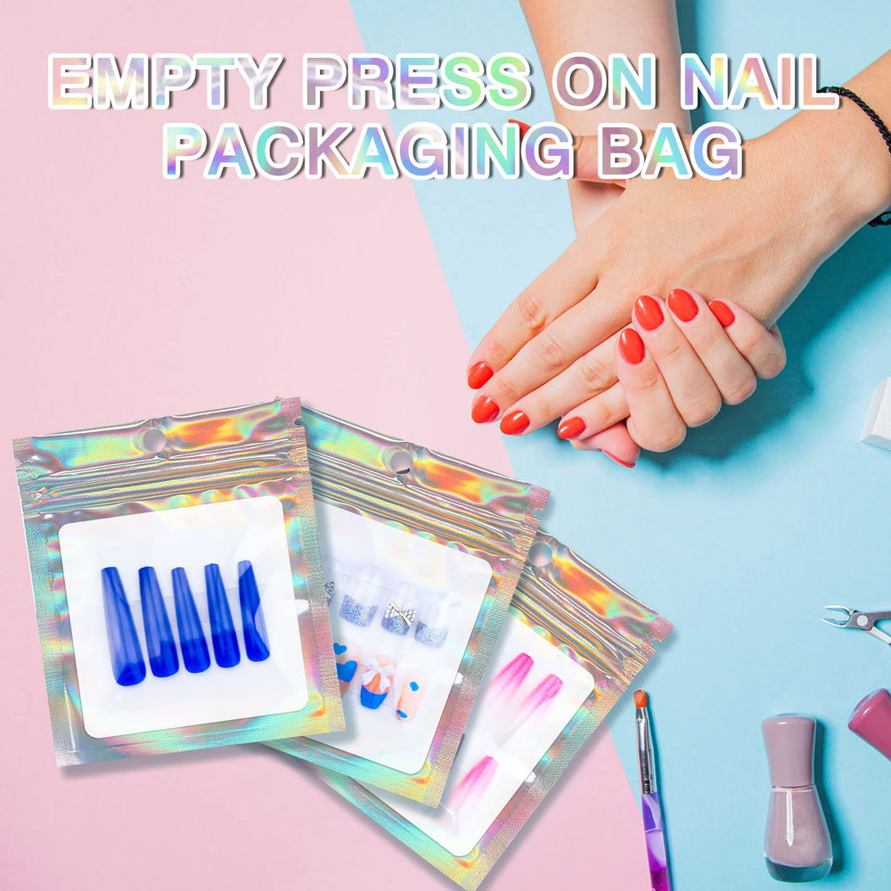 Lokyango nail display cardboards white to organize pressed-on nails neatly.