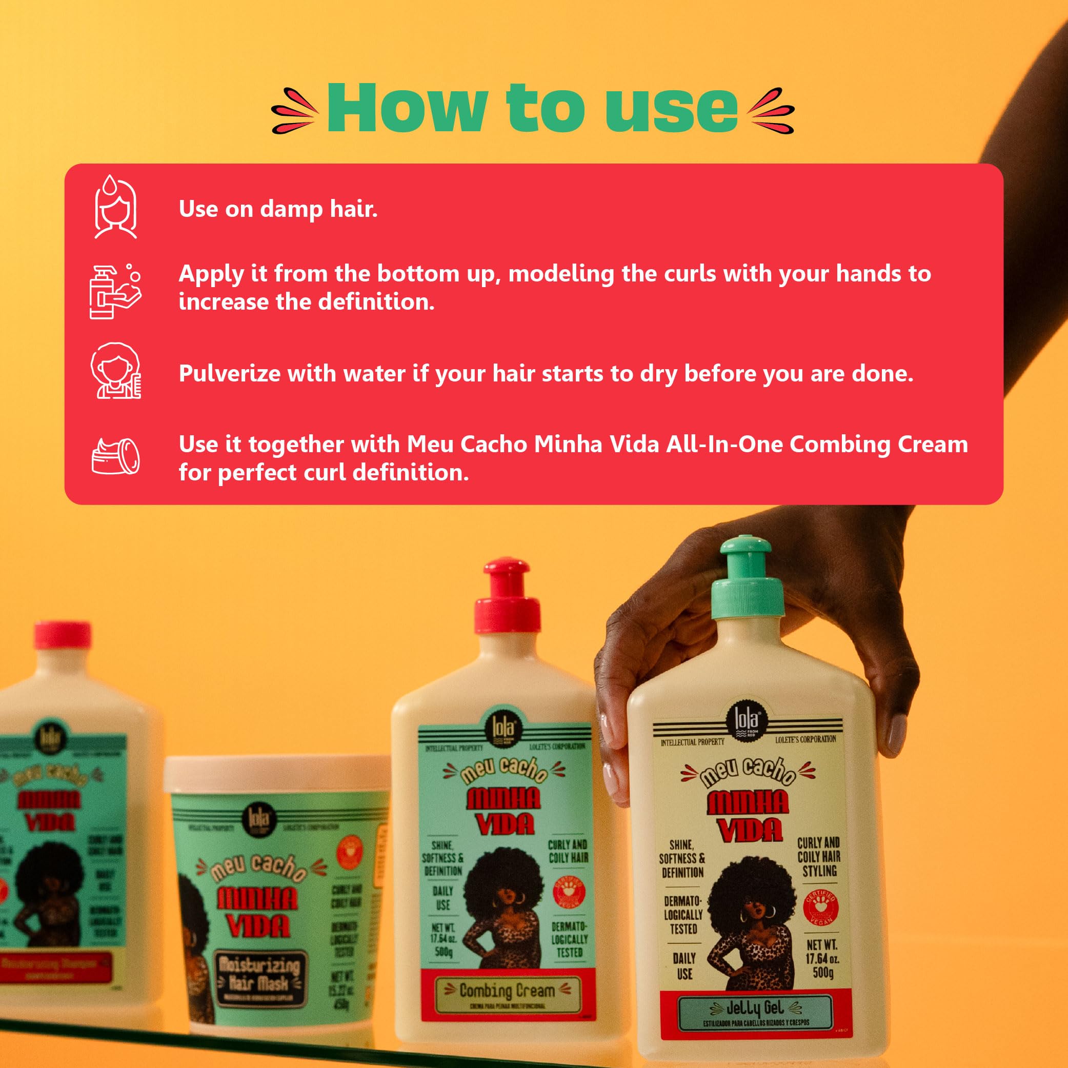 Lola From Rio Meu Cacho Minha Vida provides lightweight hold on curls.