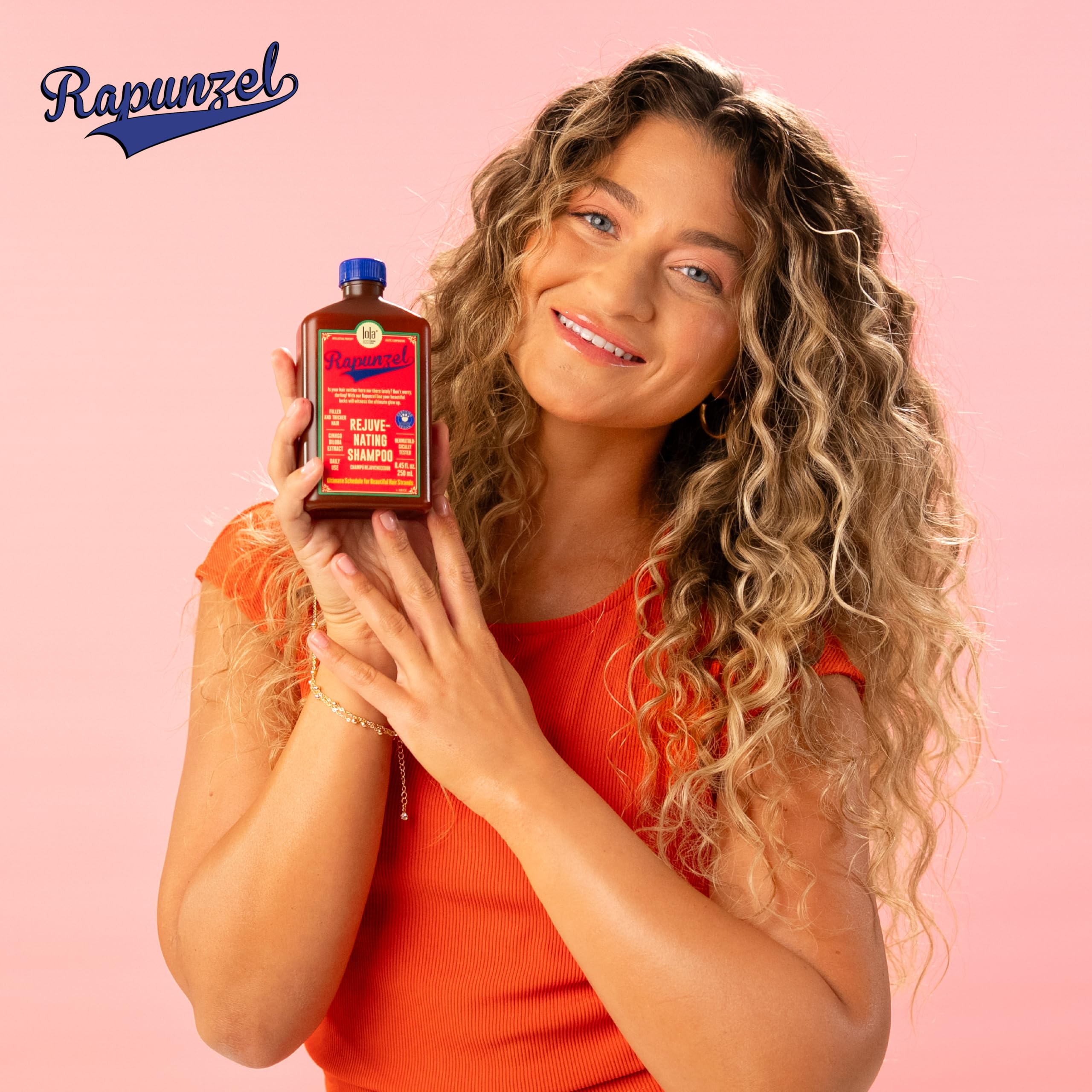 Lola From Rio Rapunzel shampoo bottle label displays sulfate-free claim suitable for color-treated hair