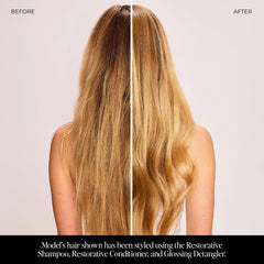 LolaVie Glossing Detangler provides 450°F heat protection during styling