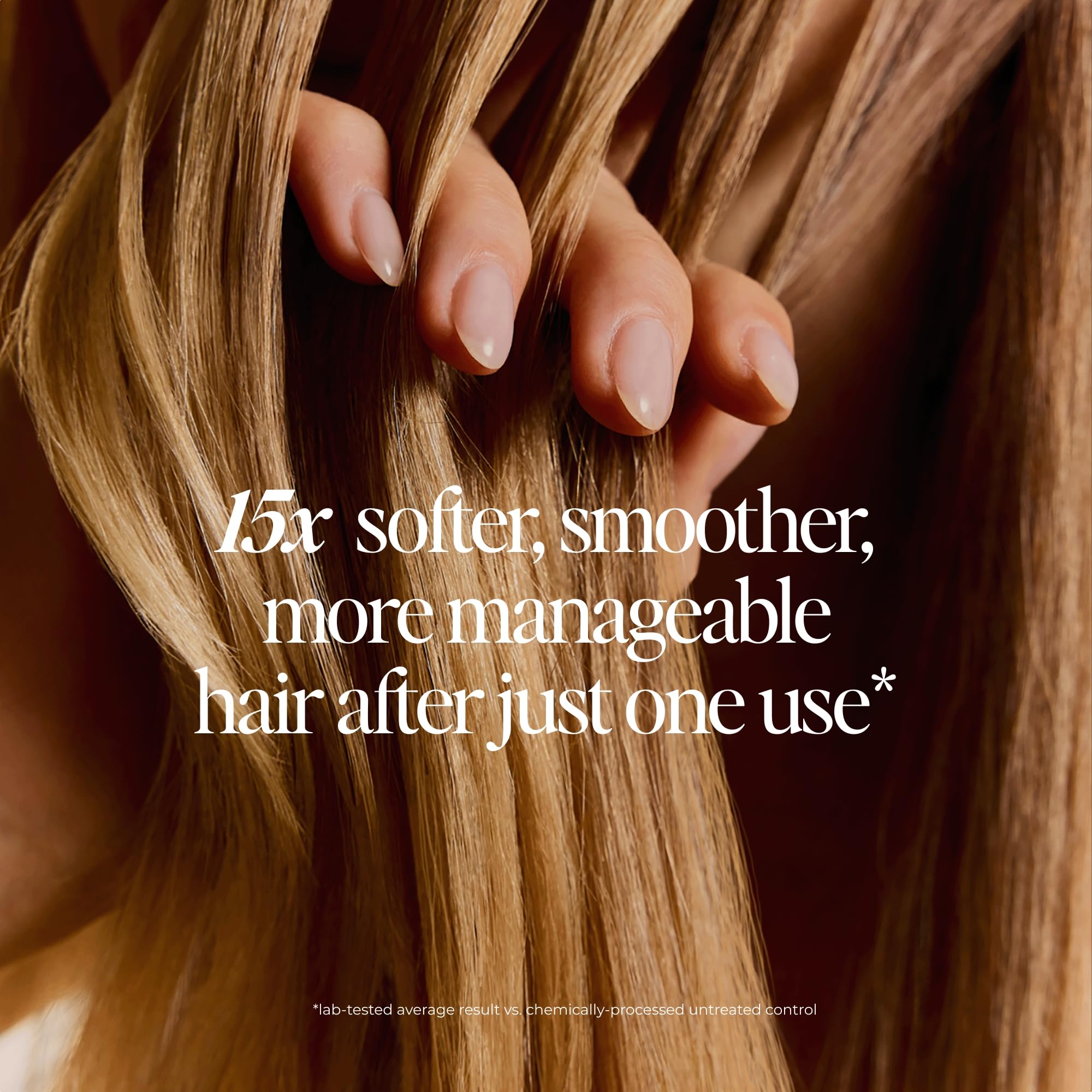 LolaVie Glossing Detangler spray on damp hair for 15x softness