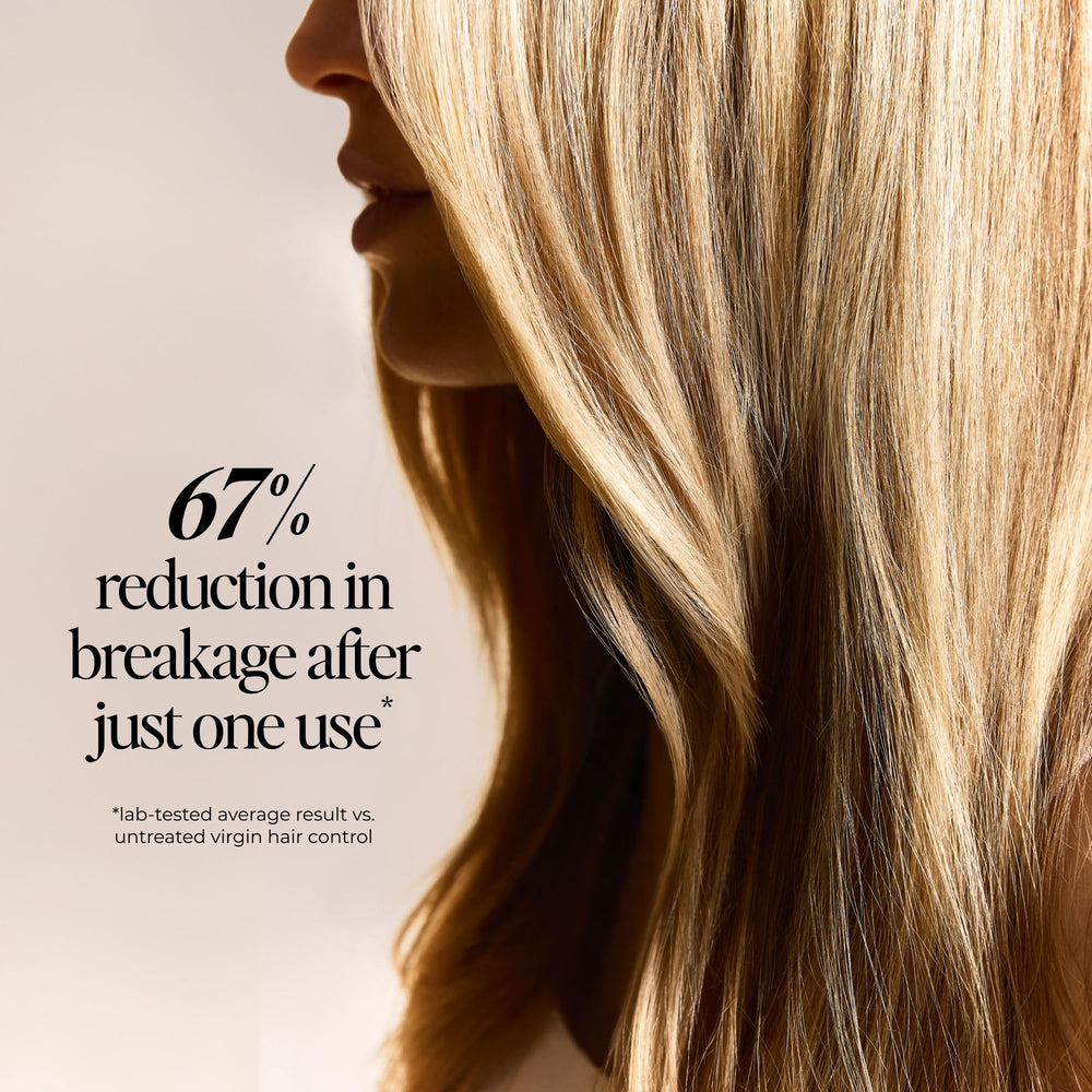 Lolavie oil applied to wet hair for glass-like shine during styling.