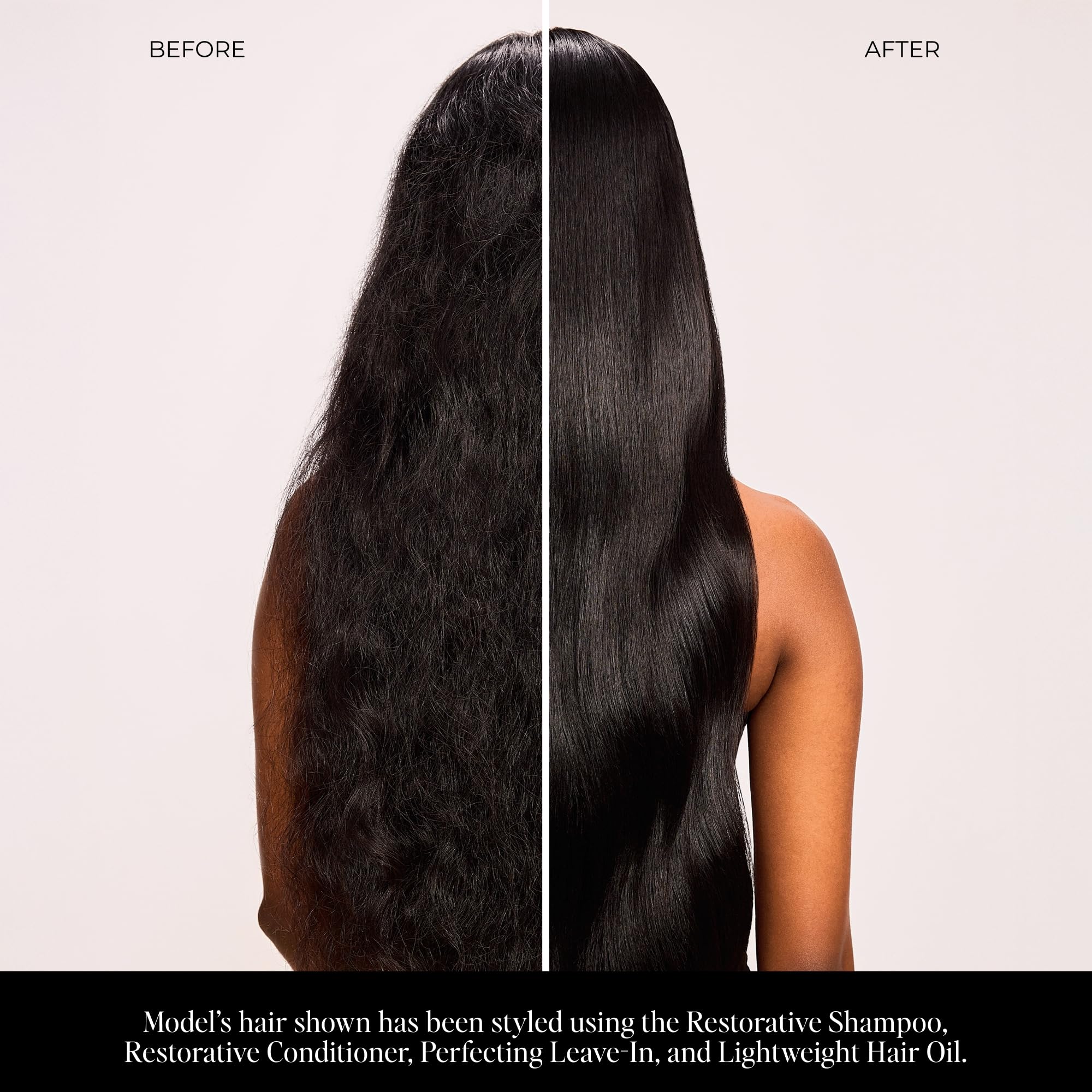 Lolavie oil on towel-dried hair before blow-drying for protection.