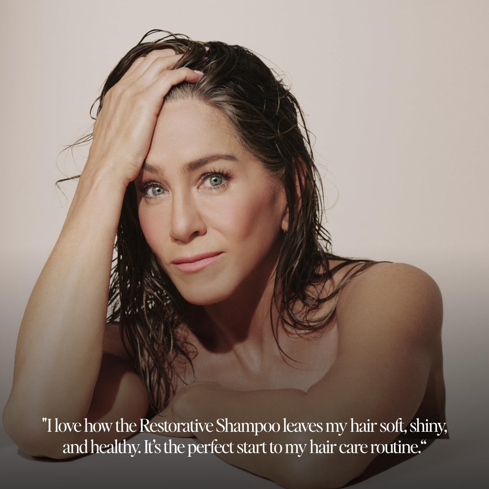 LolaVie Restorative duo display emphasizes color-safe, all-hair-types bundle.