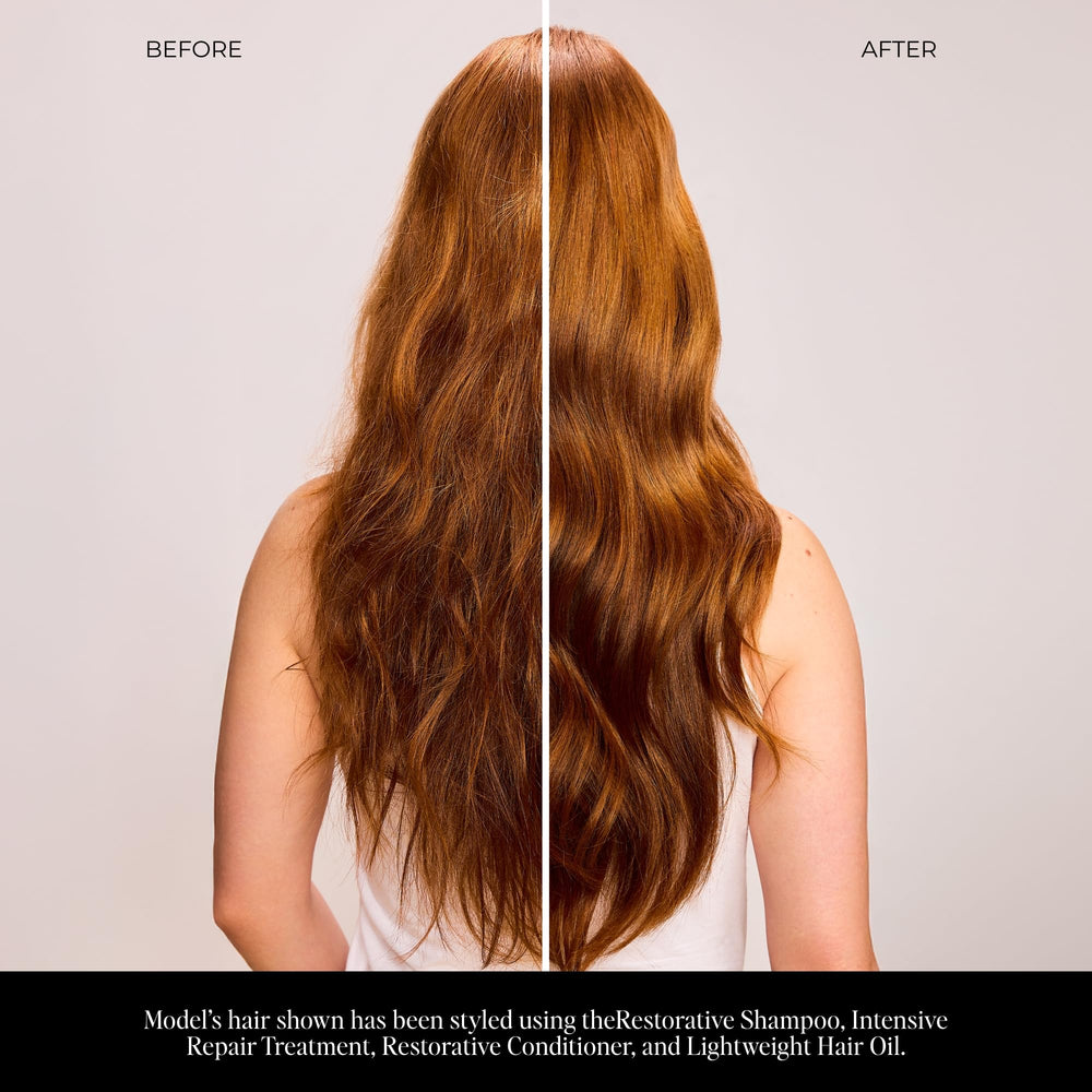 LolaVie Yerba Santa bottle shows fortifying benefits for hair texture.