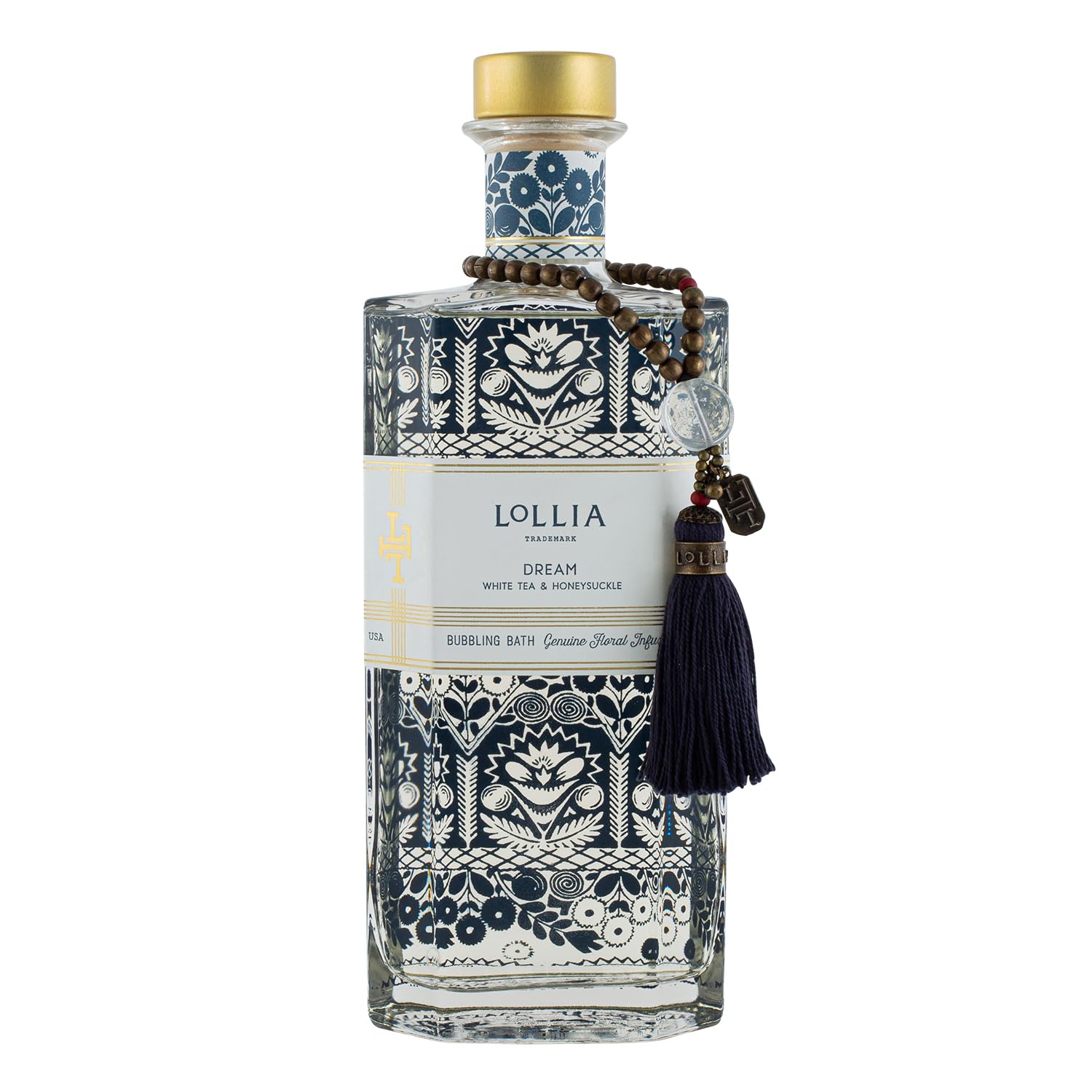 LOLLIA Dream Bubble Bath bottle delivers hydrating luxury for a relaxing soak.