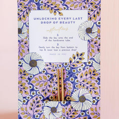 LOLLIA key tucked in floral card pocket ready to gift and display benefit