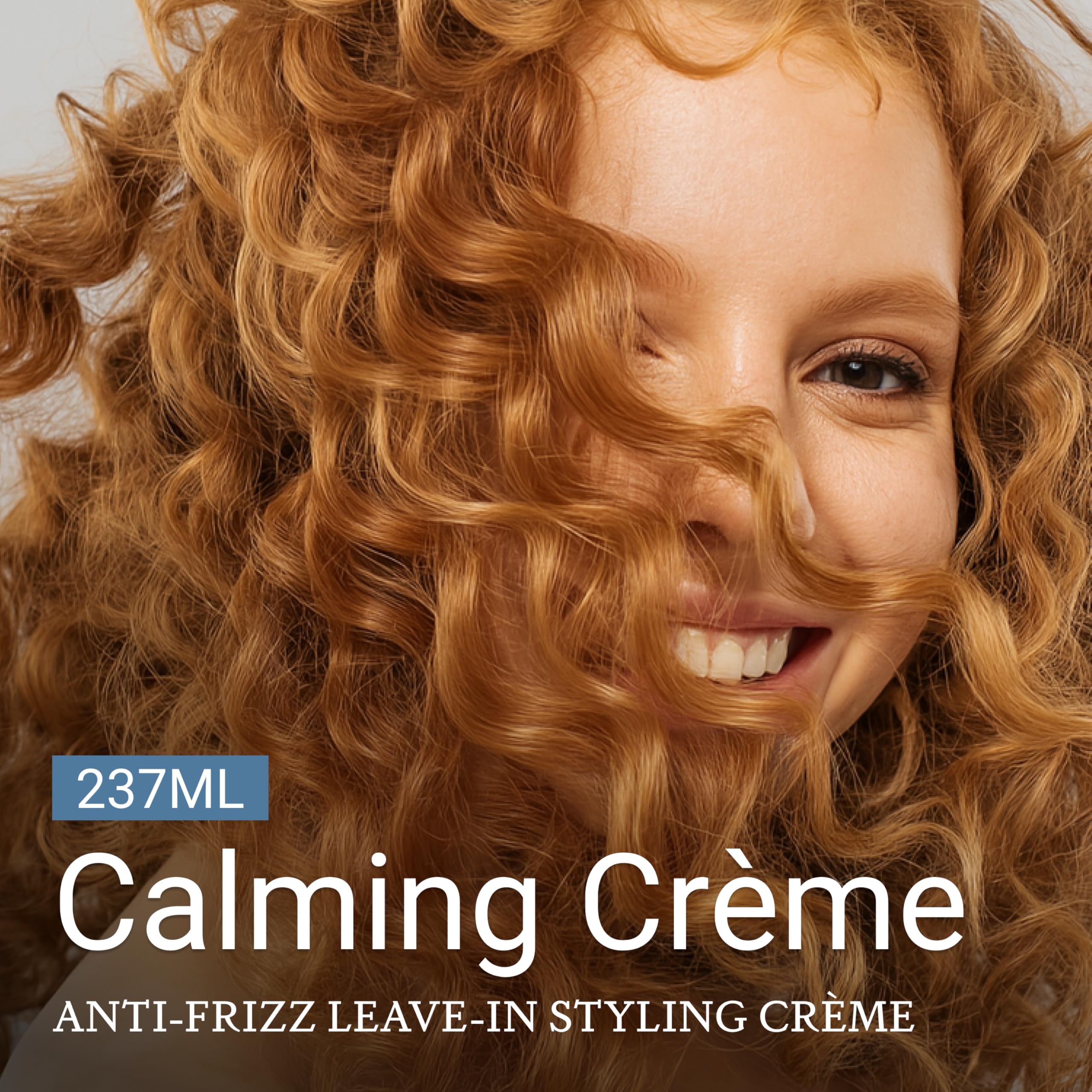 LOMA Calming Crème application close-up highlighting detangling and softening effects