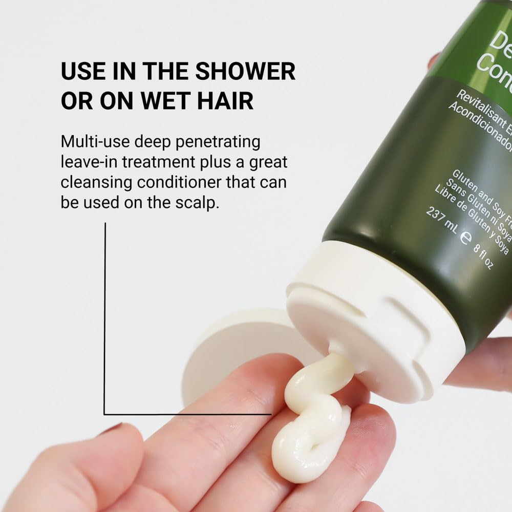 LOMA Deep Conditioner on hair adds body and texture.