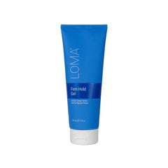 Loma Firm Hold Gel 8oz bottle provides strong hold for bold, long-lasting styles.