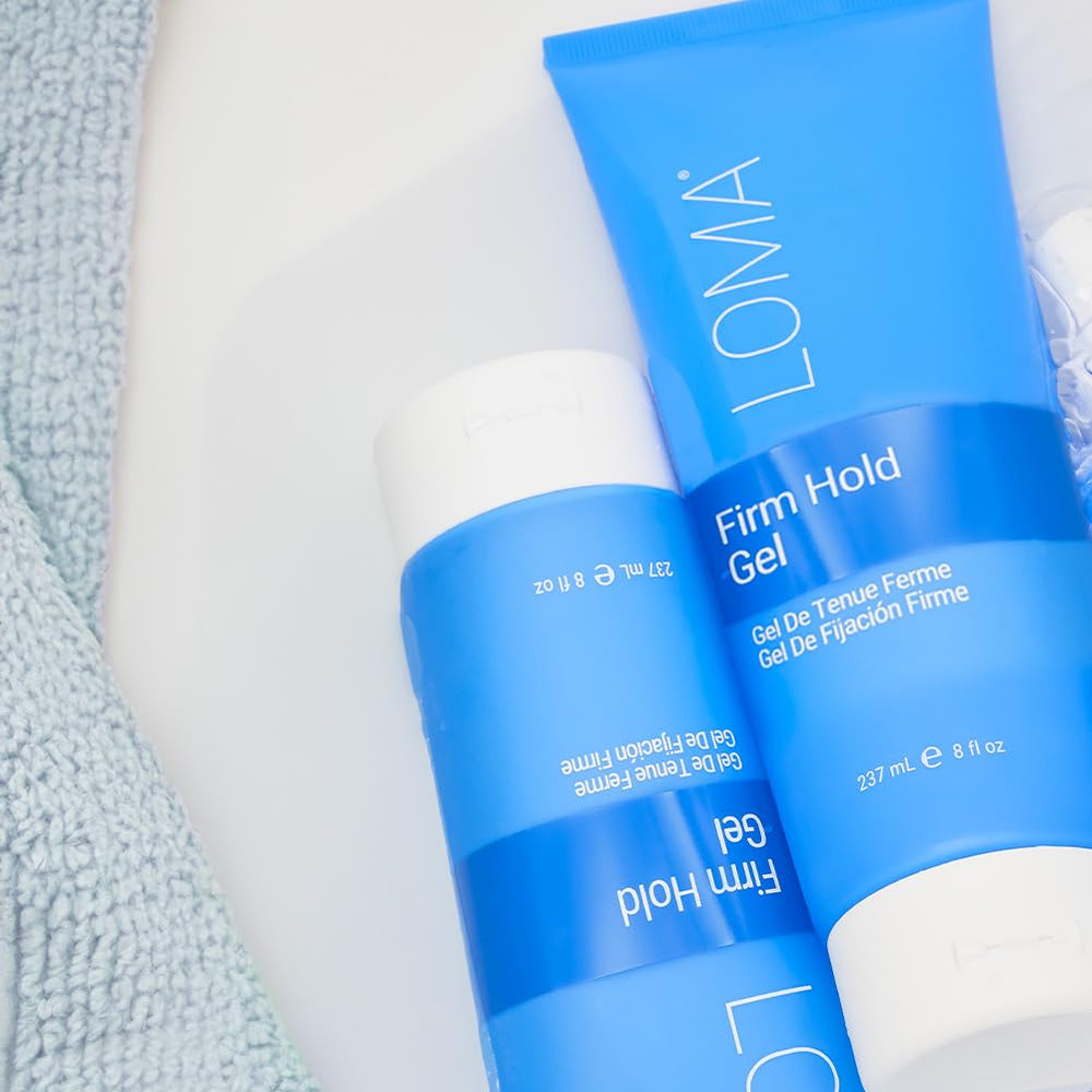 Loma Firm Hold Gel aromatherapy fragrance enhances styling ritual.