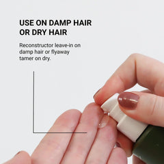 Loma Fortifying Reparative Tonic applied to damp hair for conditioning