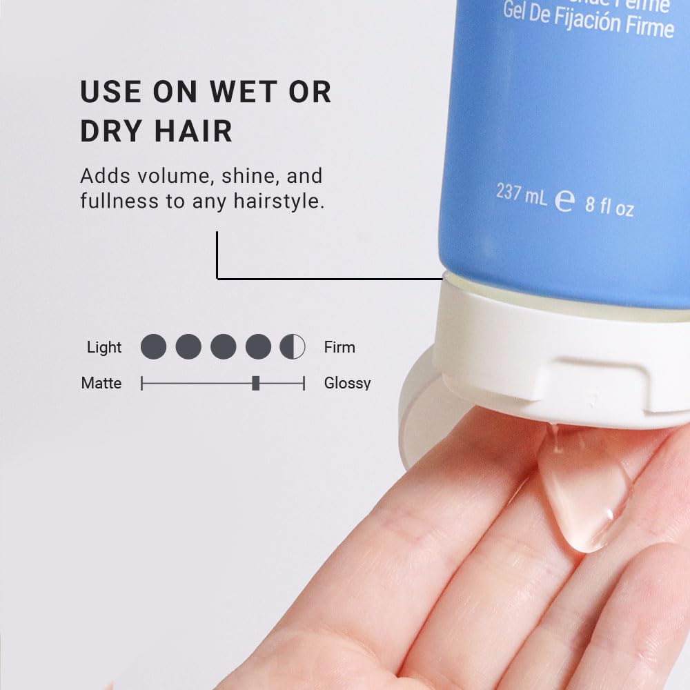 Loma Gel Fijador Firme, aplicación en pelo húmedo para estilo