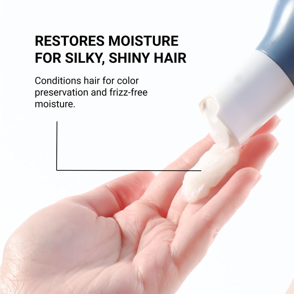 Loma Moisturizing Treatment being applied to hair for moisture and shine