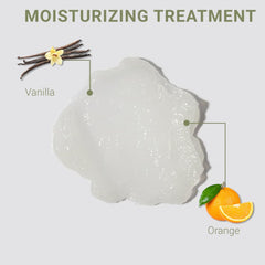 Loma Moisturizing Treatment label close up highlighting no sulfates or parabens