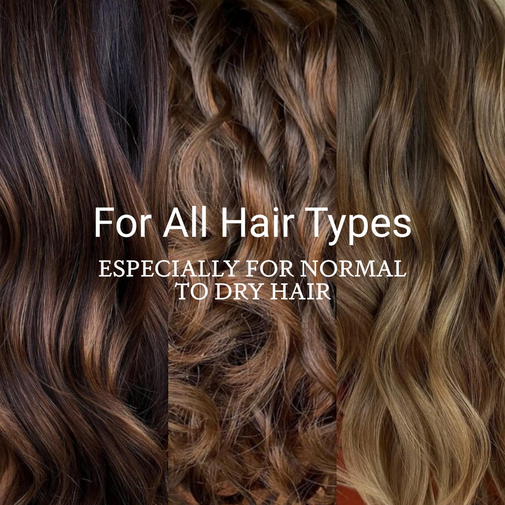 Loma Nourishing Oil Treatment applied before heat styling for humidity resistance.