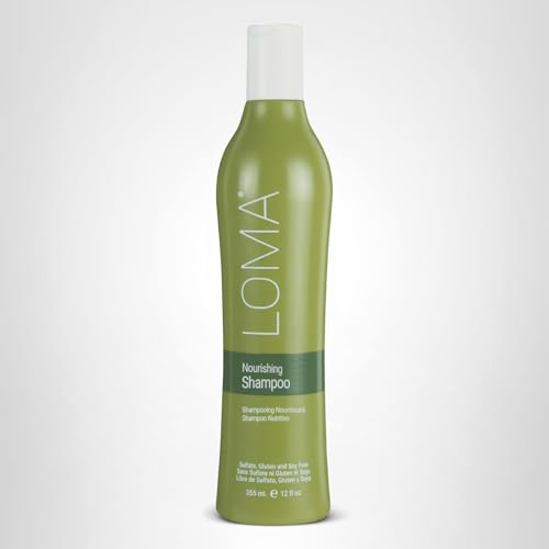 LOMA Nourishing Shampoo shelf scene — sulfate- and paraben-free formula explained.
