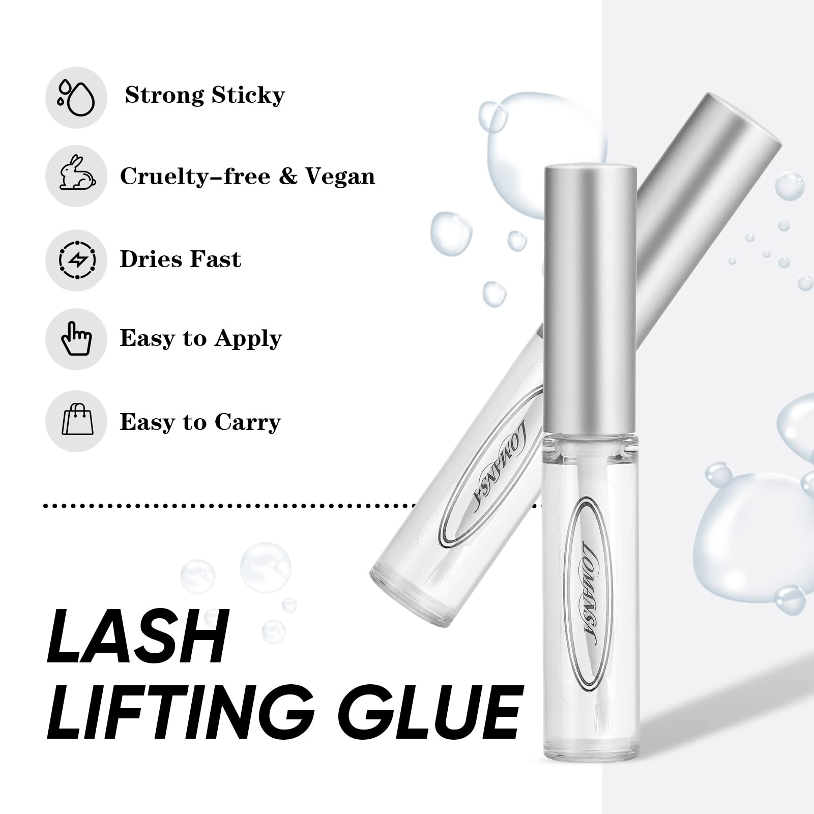 Lomansa brow lamination glue suited for brow styling with lasting hold.