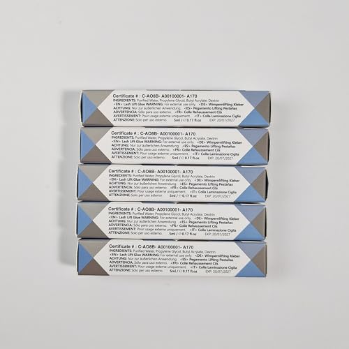 Lomansa lash lift glue used in home or salon settings for versatility.