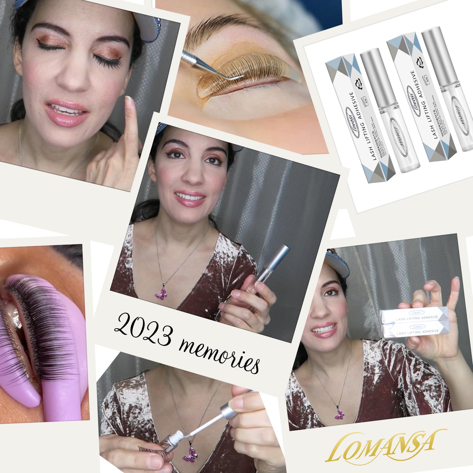 Lomansa fast-drying lash glue supports efficient lash lifts.