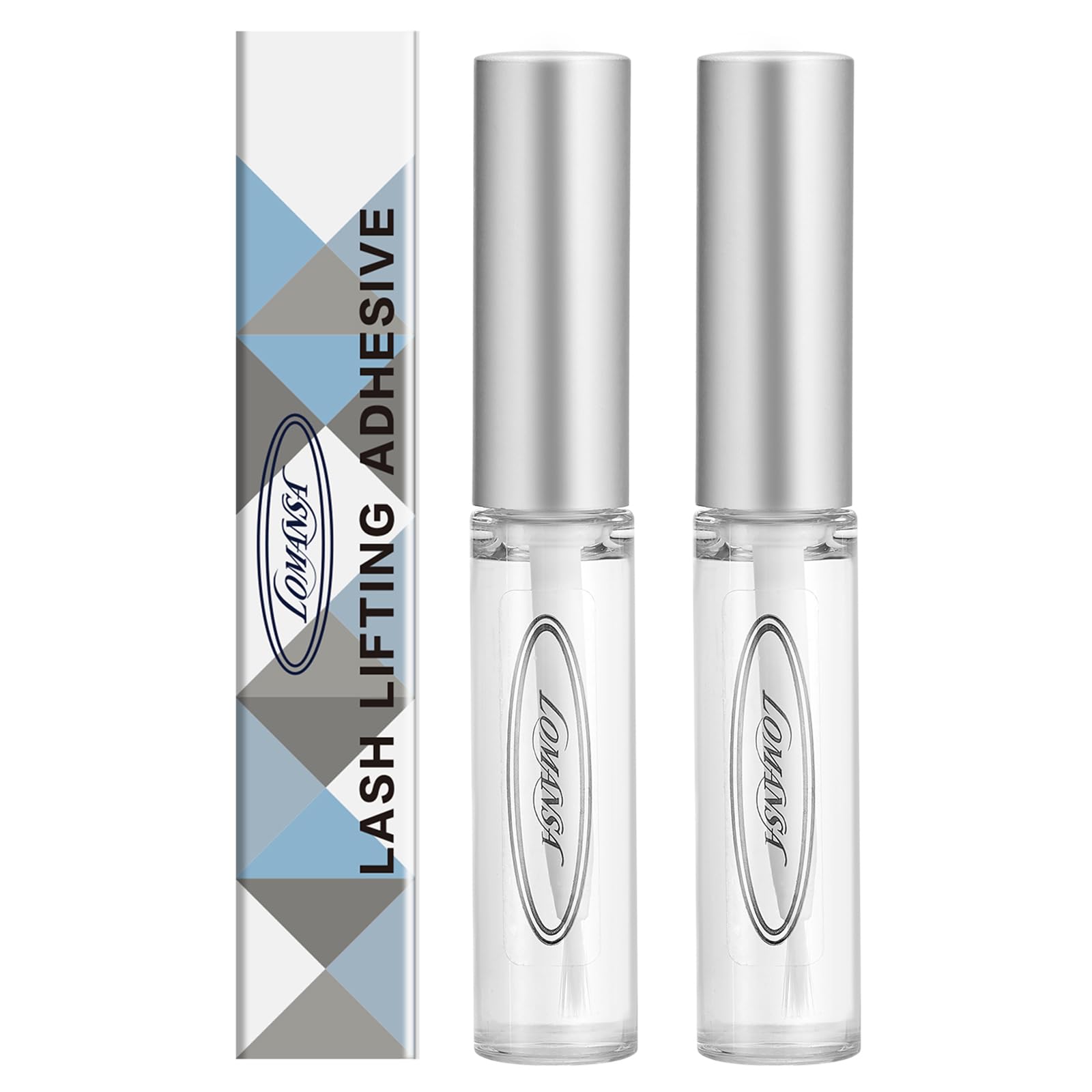 Lomansa lash lift glue 2pcs ready for precise lash applications and secure adhesion.