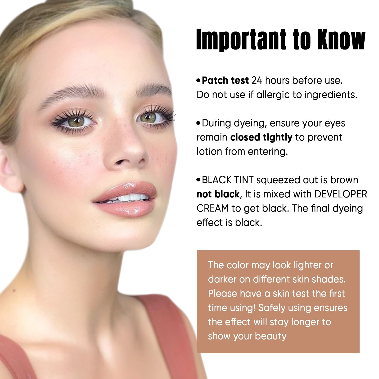 Lomansa Lash Tint Kit developer cream ready to activate color