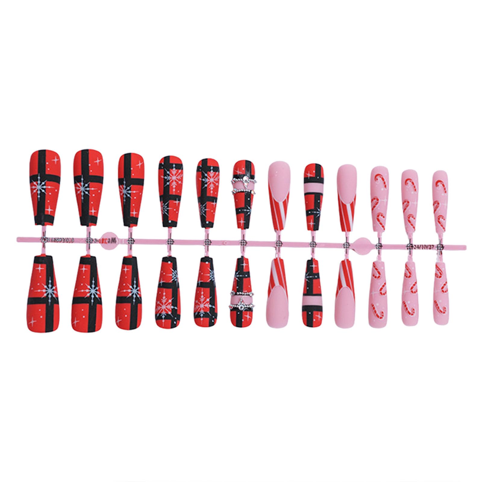 Lomxene nails worn on hand for quick party-ready look