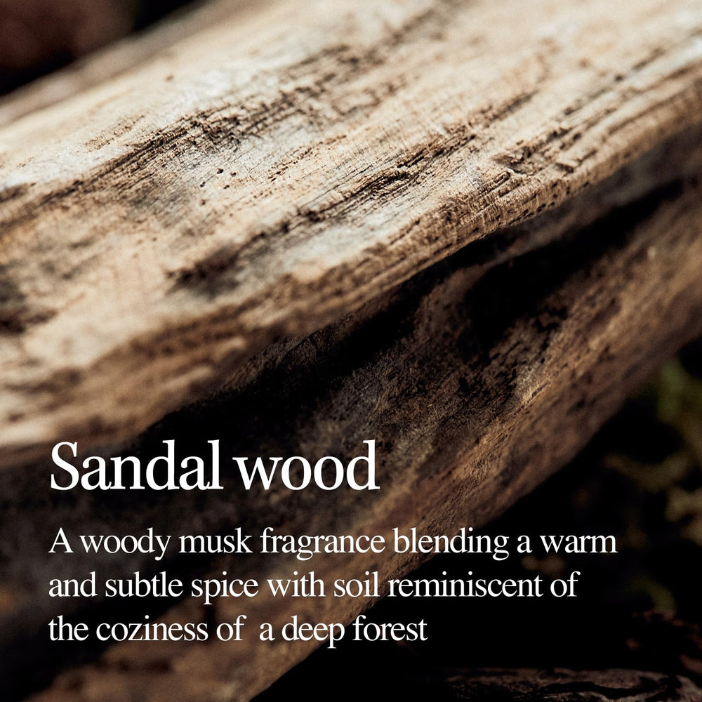 Longtake sandalwood fights frizz, leaving softer, smoother strands.