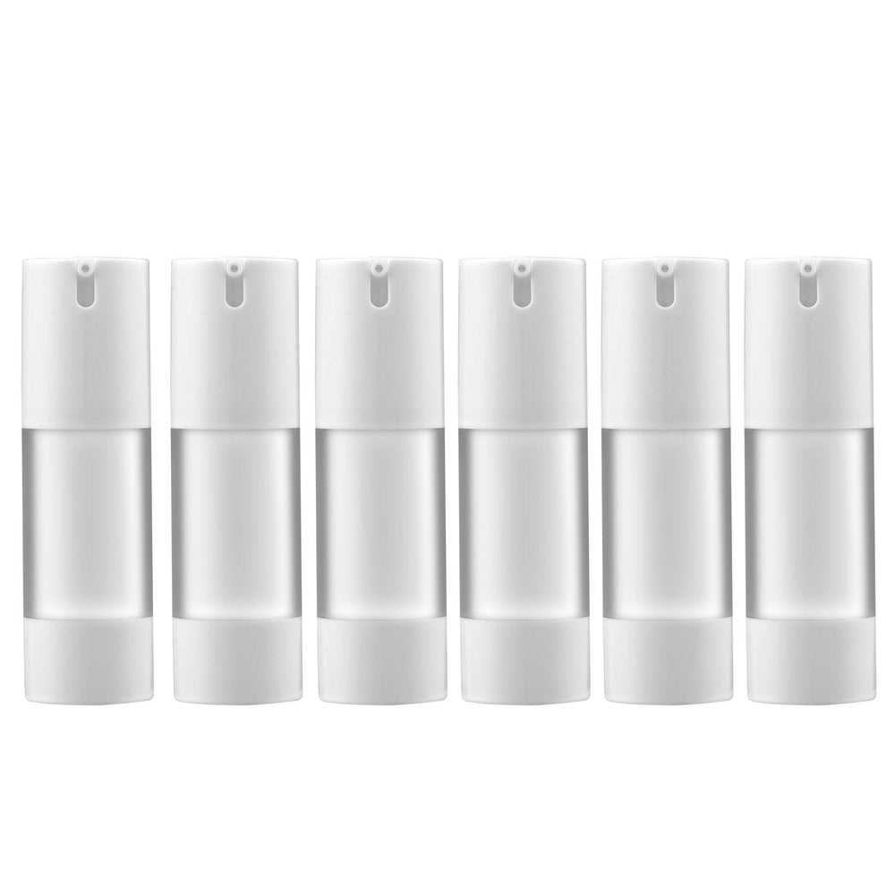 Longway 1oz airless pump bottle with precise dispensing for cosmetics.