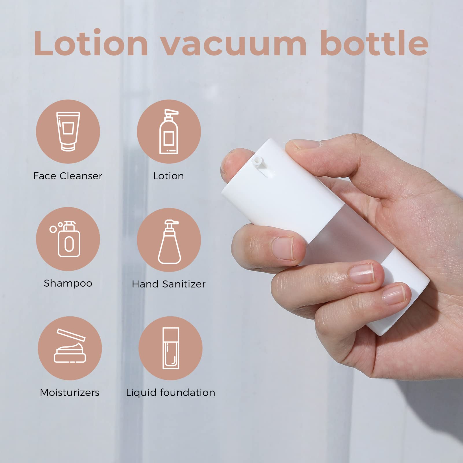 Longway compact travel-size pump bottle ready for on-the-go skincare.