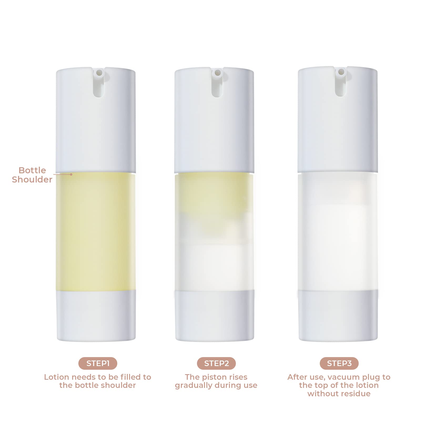 Longway foundation-serum dispenser provides accurate dollop for skincare.
