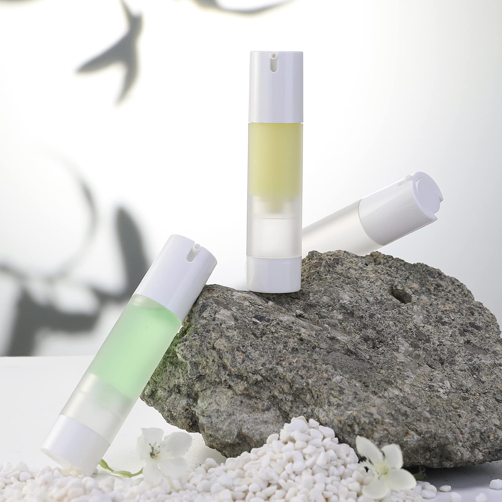 Longway travel-pack 50ml airless pump bottle TSA-friendly cosmetic storage.