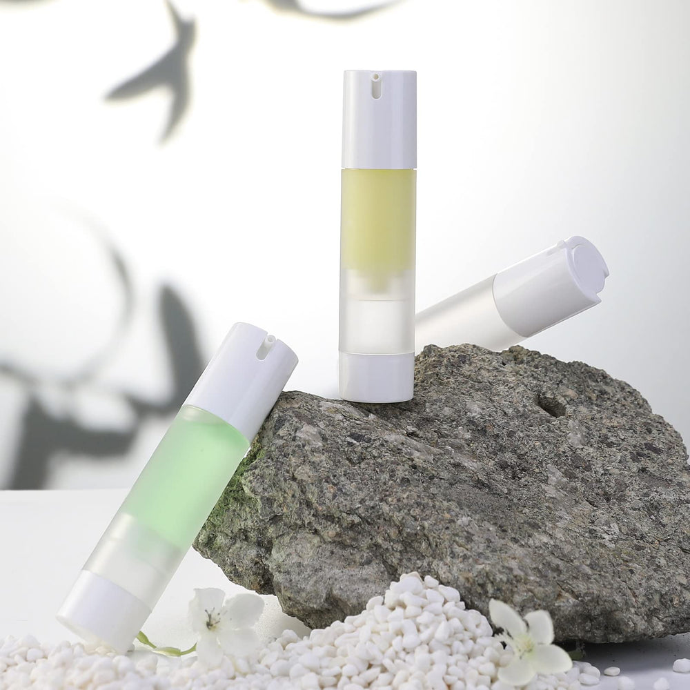 Longway travel-pack 50ml airless pump bottle TSA-friendly cosmetic storage.
